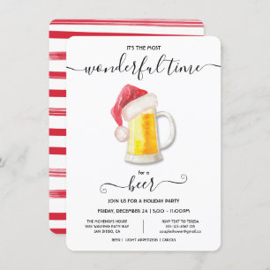 Funny Beer Weihnachtsfeier Einladung