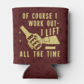 Funny Beer Work Out Spaß mit Brown Stout Bubbles Dosenkühler (Rückseite)