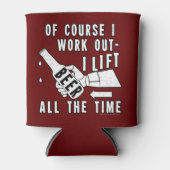 Funny Beer Work Out Spaß on Red Dosenkühler (Vorderseite)