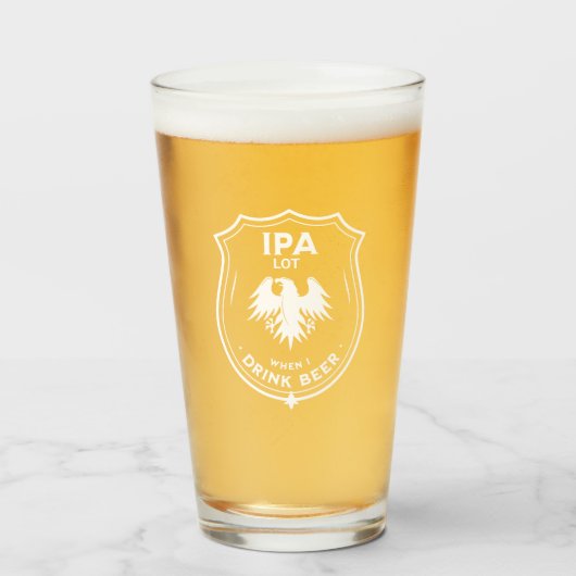 Funny Beer Zitat Glas (Vorne (Gefüllt))