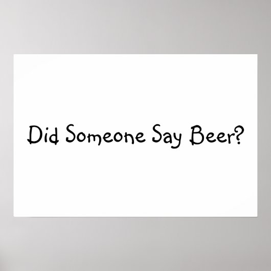 Funny Beer Zitat Poster (Vorne)