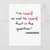 Funny Beer Zitat Postkarte (Vorderseite)