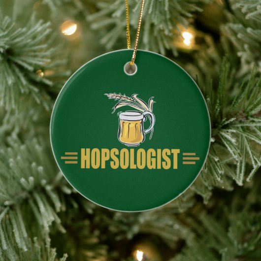 Funny Beer Zuhause Bierbrauer Humour Hopsologs Keramik Ornament (Baum)