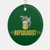 Funny Beer Zuhause Bierbrauer Humour Hopsologs Keramik Ornament (Links)