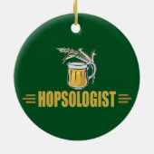 Funny Beer Zuhause Bierbrauer Humour Hopsologs Keramik Ornament (Hinten)