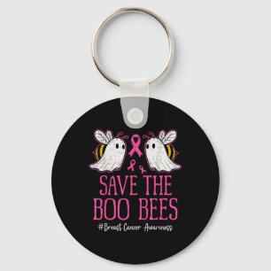 Funny Bees Ghost Boo Breast Cancer Awareness Pink Schlüsselanhänger
