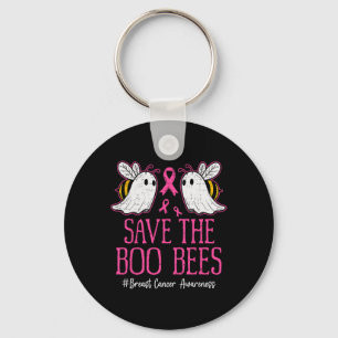 Funny Bees Ghost Boo Breast Cancer Awareness Pink Schlüsselanhänger