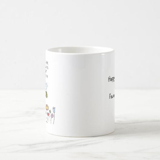 Funny Bees in May Blume Gardener Kaffeetasse (Mittel)