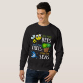 Funny Bees Pflanze Trees | Perfektes Geschenk zum Sweatshirt (Vorne ganz)
