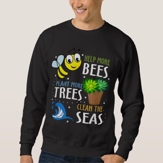 Funny Bees Pflanze Trees | Perfektes Geschenk zum Sweatshirt (Vorderseite)
