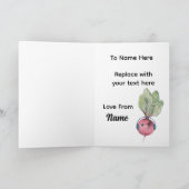 Funny Beet Birthday Card – Turn Up the Beet Karte (Innenseite)