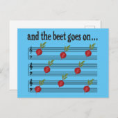 Funny Beet Sprichwort und die Rübe geht weiter Postkarte (Vorne/Hinten)