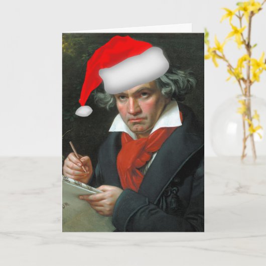 Funny Beethoven Karte (Gelbe Blume)