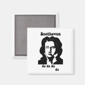Funny Beethoven Magnet (Vorderseite/Rückseite)
