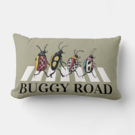 Funny Beetles Lumbar Throw Kissen