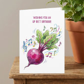 Funny Beetroot Up Beat Personalized Birthday Karte