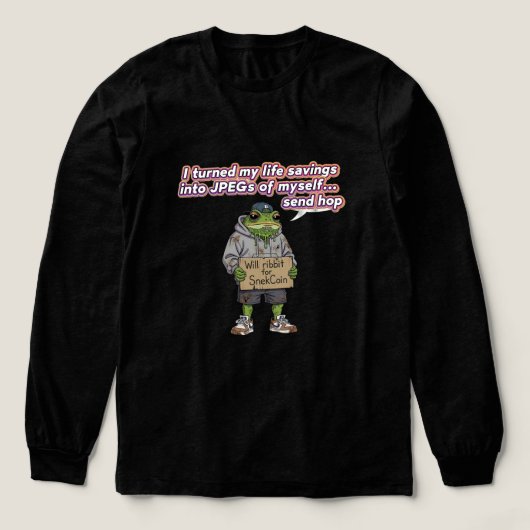 Funny beggar frogT-Shirt Tri-Blend Shirt (Design Vorderseite)