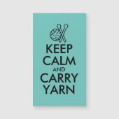 Funny Behalt Calm & Carry Yarn Handschuhmagnet Magnetkarte (Vorderseite)