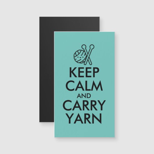 Funny Behalt Calm & Carry Yarn Handschuhmagnet Magnetkarte (Vorne/Hinten)