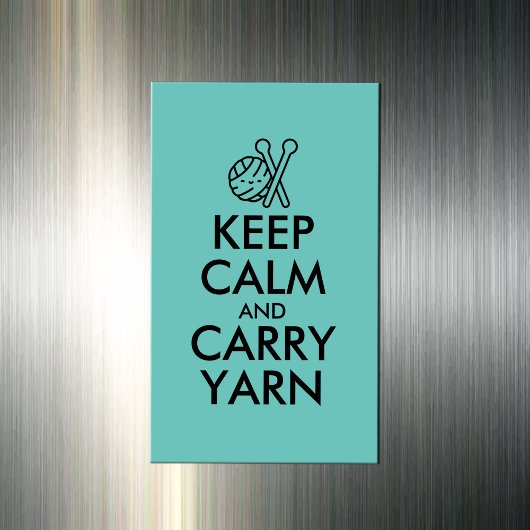 Funny Behalt Calm & Carry Yarn Handschuhmagnet Magnetkarte