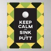 Funny Behalt Calm Golf Poster (Vorne)