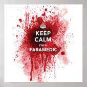 Funny 'Behalt Calm, I'm a Paramedic' 12 x 12 Poste Poster (Vorne)