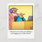 Funny "Behalt in Touch" Postkarte (Vorderseite)