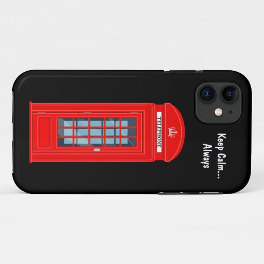 Funny Behalte Calm London Telefonkabine Case-Mate iPhone Hülle (Rückseite (Horizontal))