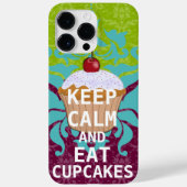 Funny BEHALTEN CALM & Eat Cupcakes pflaumenfrei Case-Mate iPhone Hülle (Rückseite)