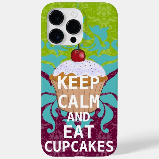 Funny BEHALTEN CALM & Eat Cupcakes pflaumenfrei Case-Mate iPhone Hülle (Rückseite)