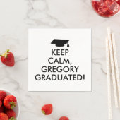 Funny Behalten Calm Napkins Graduation Cap Ihr Nam Serviette (Beispiel)