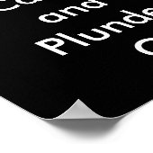 Funny Behalten Ruhe und Plunder auf Piratenflagge Poster (Ecke)