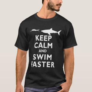 Funny Behalten Ruhe und schwimmen schneller Hai sc T-Shirt