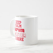 Funny behalten ruhiger Scrum Master ist hier Kaffeetasse (Vorderseite Links)