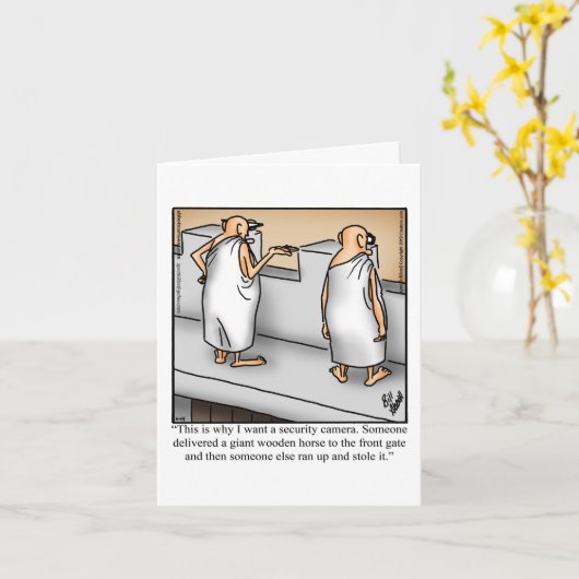 Funny Behaltend in Touch Grußkarte Karte (Gelbe Blume)