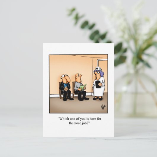 Funny Behaltend in Touch Postkarte (Stehend Vorderseite)