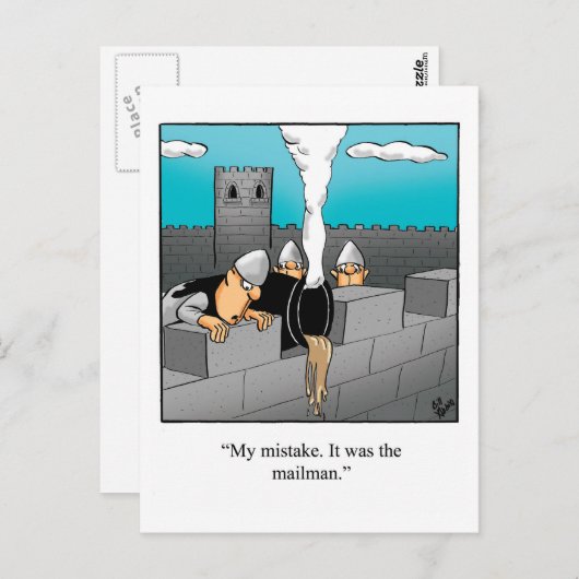 Funny Behaltend in Touch Spaß Postkarte (Vorne/Hinten)