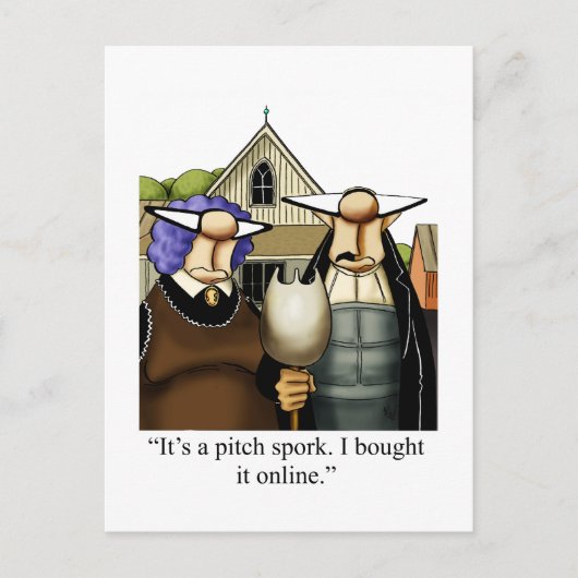 Funny Behaltend in Touch Spaß Postkarte (Vorderseite)