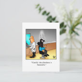 Funny Behaltend in Touch Spaß Postkarte (Stehend Vorderseite)