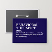 Funny Behavioral Therapeutic Definition Button (Vorderseite/Rückseite)