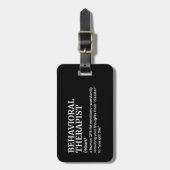 Funny Behavioral Therapeutic Definition Gepäckanhänger (Vorderseite vertikal)