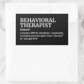 Funny Behavioral Therapeutic Definition Rechteckiger Aufkleber (Tasche)