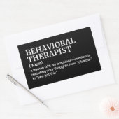 Funny Behavioral Therapeutic Definition Rechteckiger Aufkleber (Umschlag)
