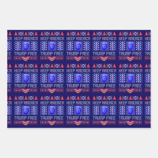 Funny Behielt Amerika Trump freier Urlaub Geschenkpapier Set (Vorderseite)