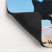 Funny Behielt auf Running Ostrich Foto Mousepad (Ecke)