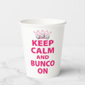Funny Behielt Calm Dice Bunco Paper Cups Pappbecher (Rückseite)