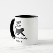 Funny Behielt Calm Neufundland Dog Tasse (Vorderseite Links)