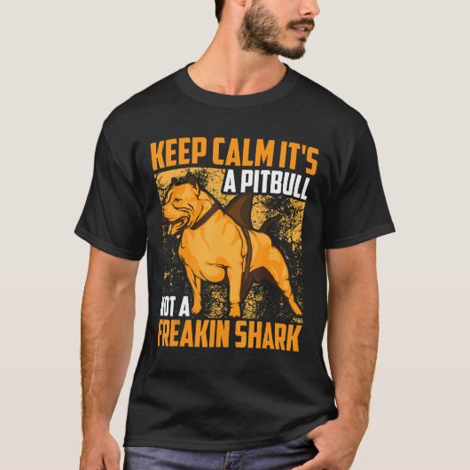 Funny Behielt Ruhe sein a Pitbull nicht Freakin Sh T-Shirt (Vorderseite)