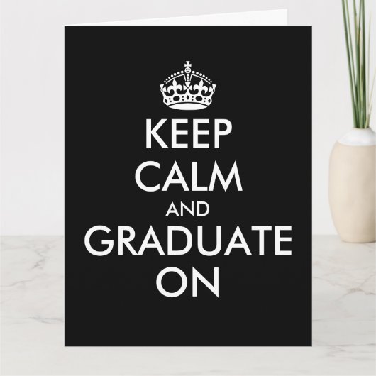 Funny behielt Ruhe und machte sich auf Gruß Karte (Vorderseite)