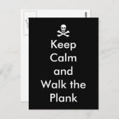 Funny Behielt Ruhe und zu Fuß die Plank Postcard Postkarte (Vorne/Hinten)